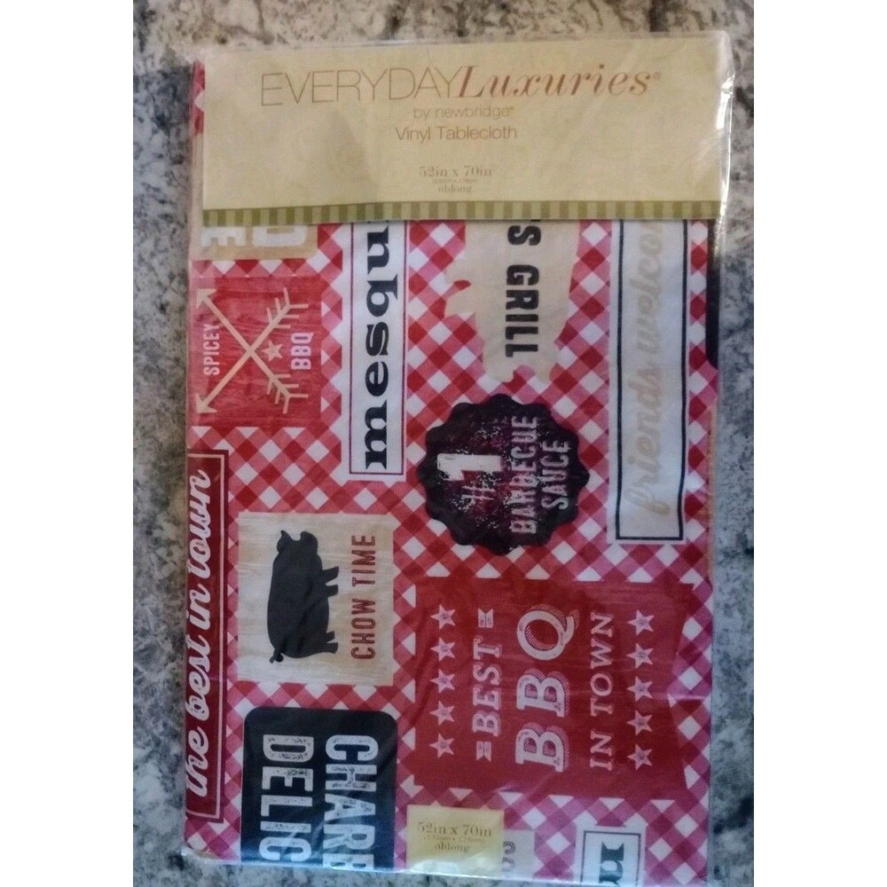 Barbeque Vinyl Tablecloth 52" X 70" NIP